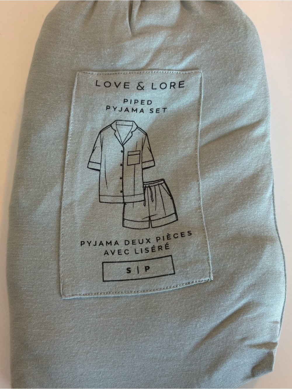 Piped Pajama Set